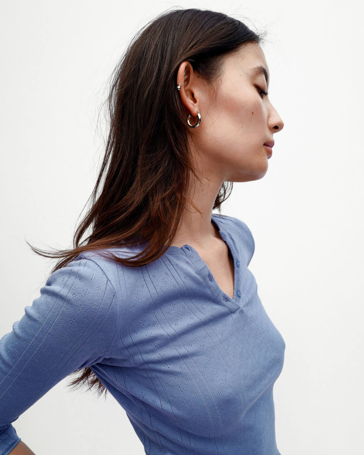 The Baby Henley French Blue - Image 2