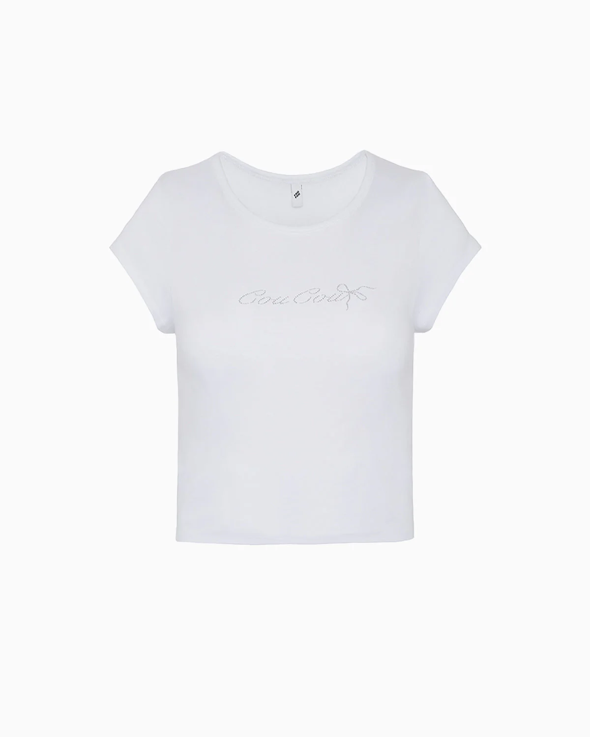 The Crystal Baby Tee White