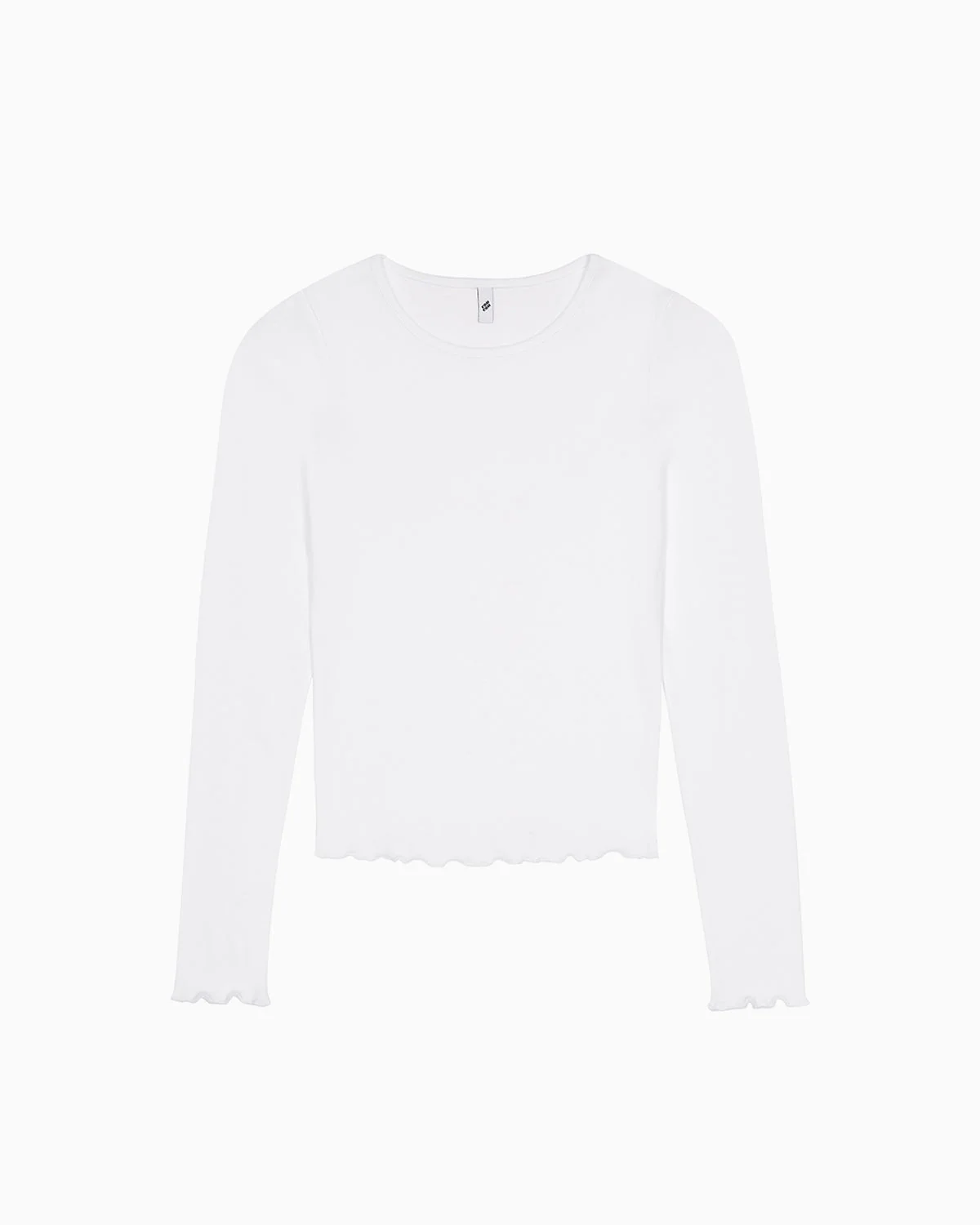The Frilly Long Sleeve: Cotton Jersey White