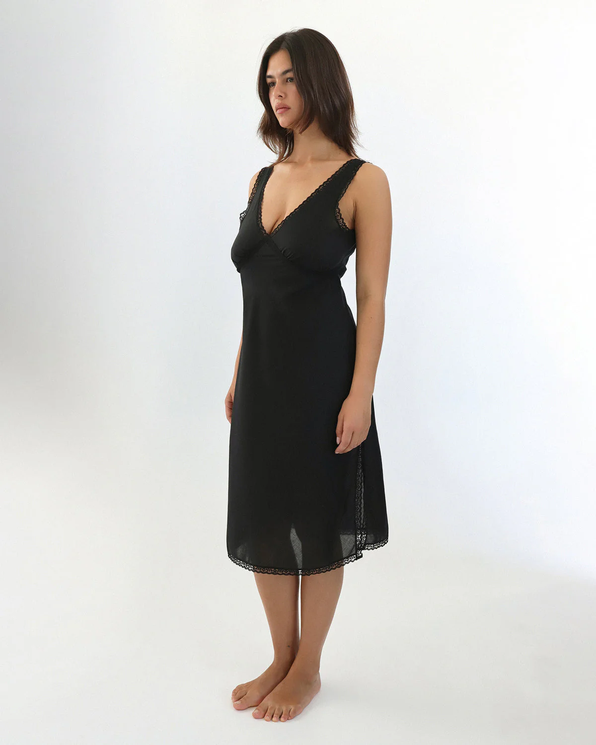 The Iris Slip: Cotton Voile Black - Image 8