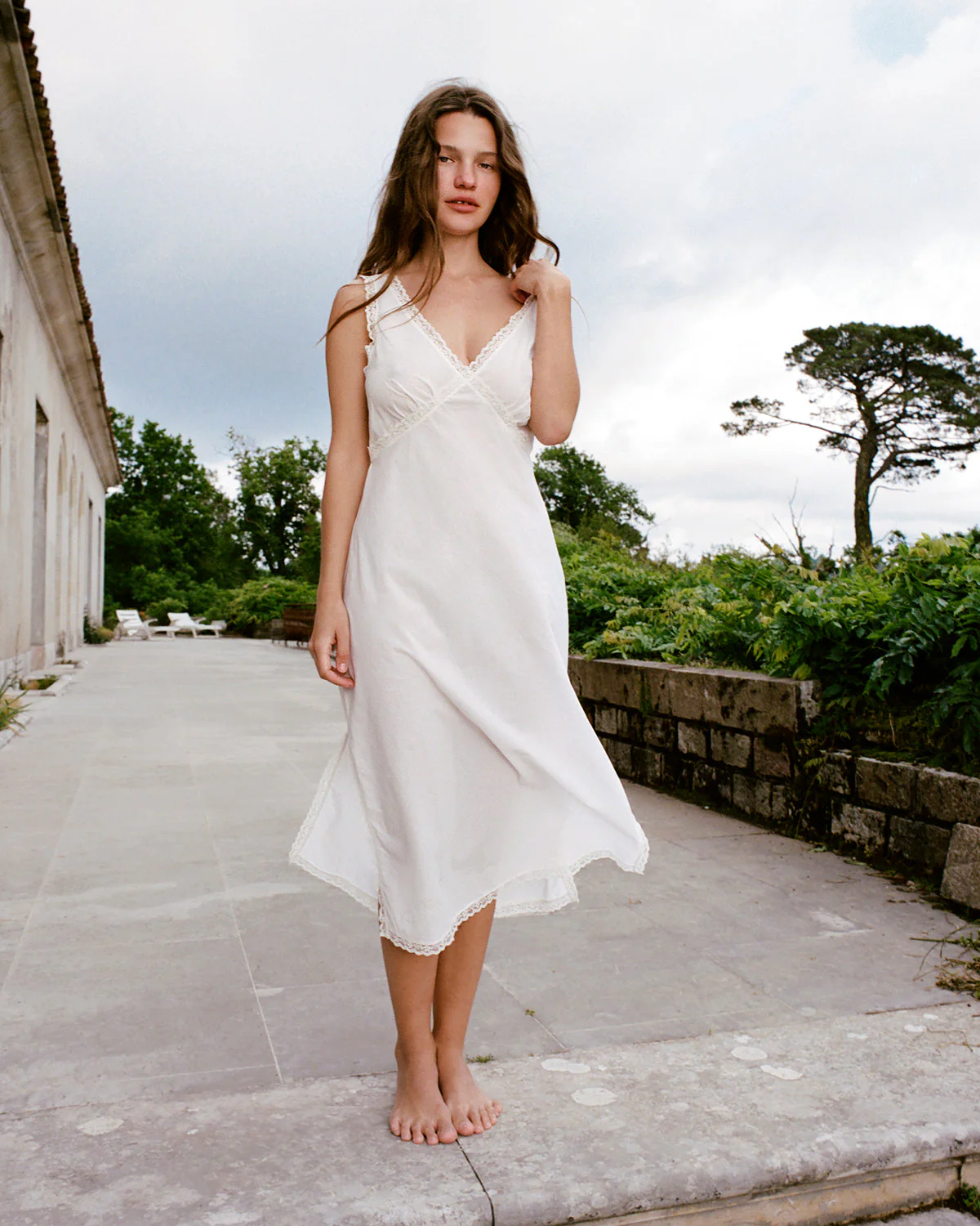 The Iris Slip: Cotton Voile White - Image 2