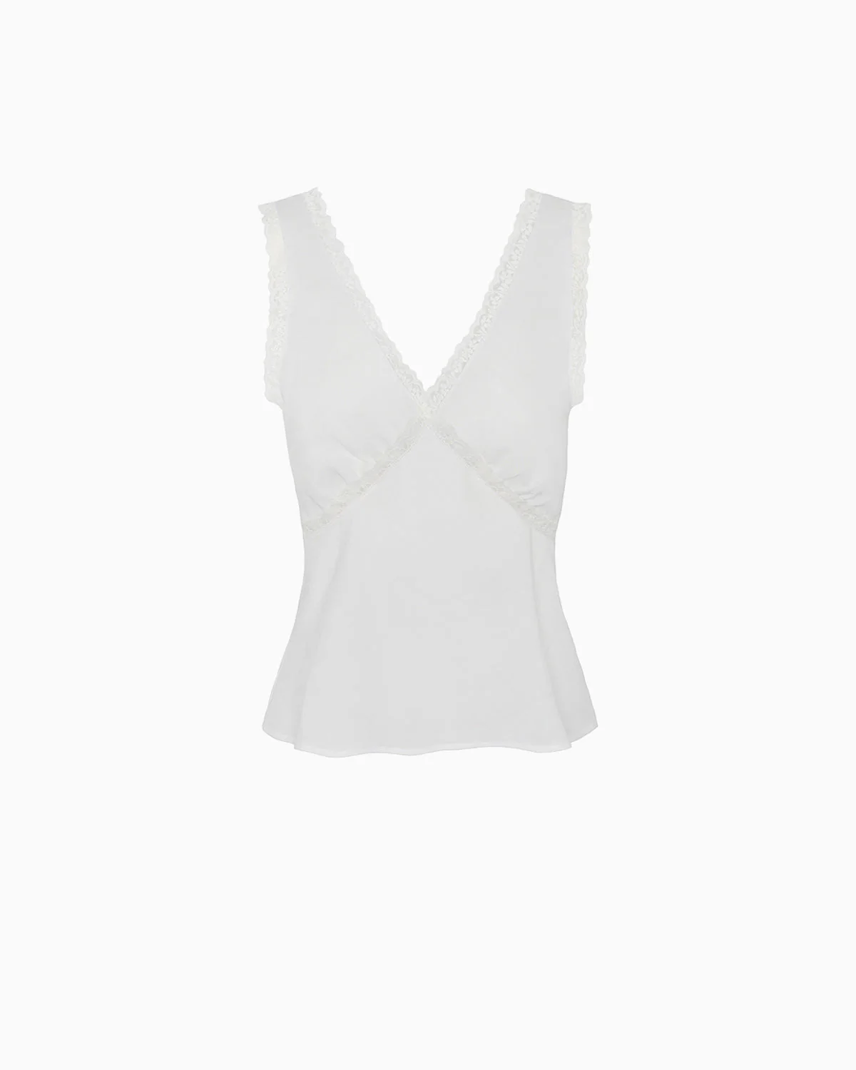 The Iris Tank: Cotton Voile White