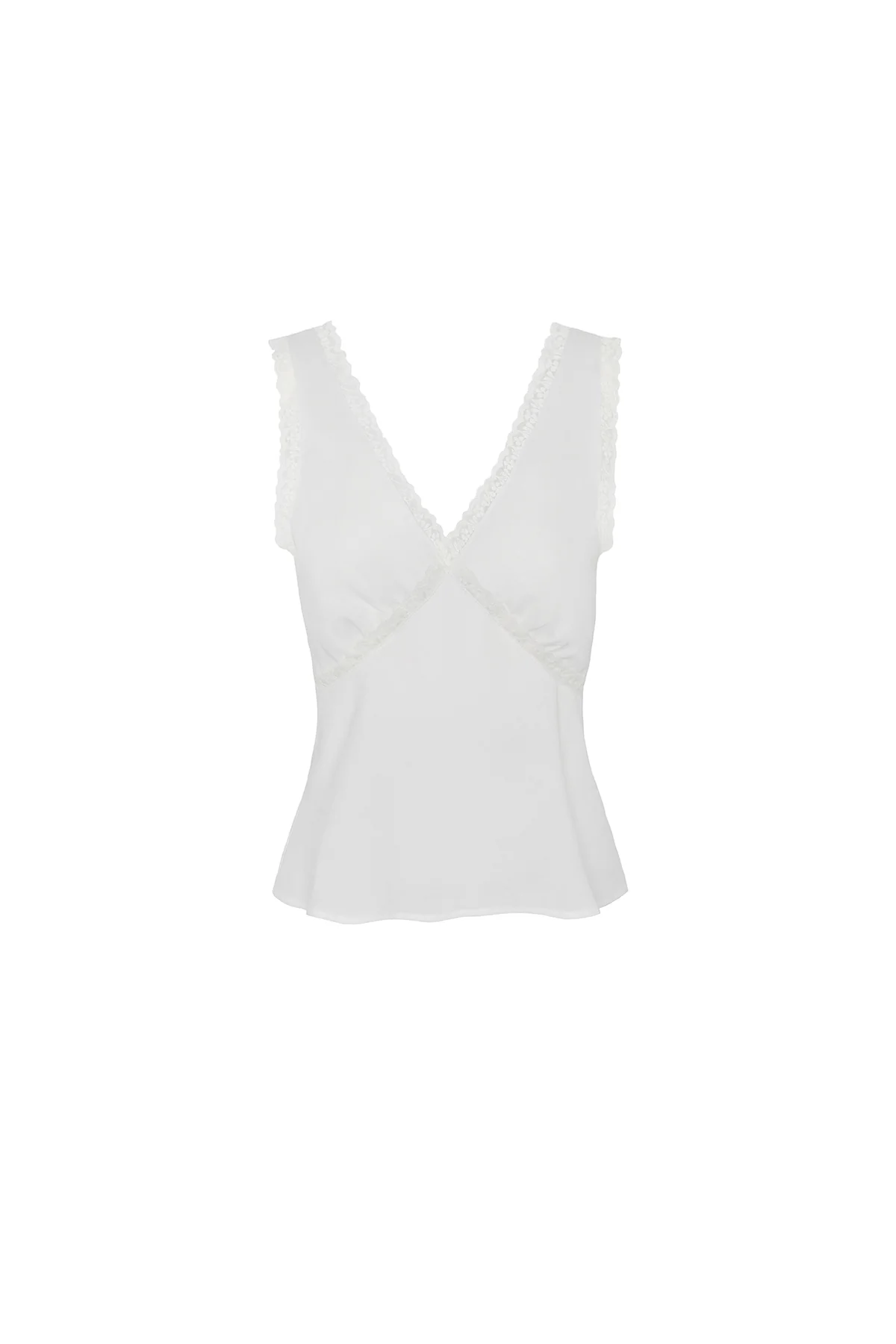 The Iris Tank: Cotton Voile White - Image 3