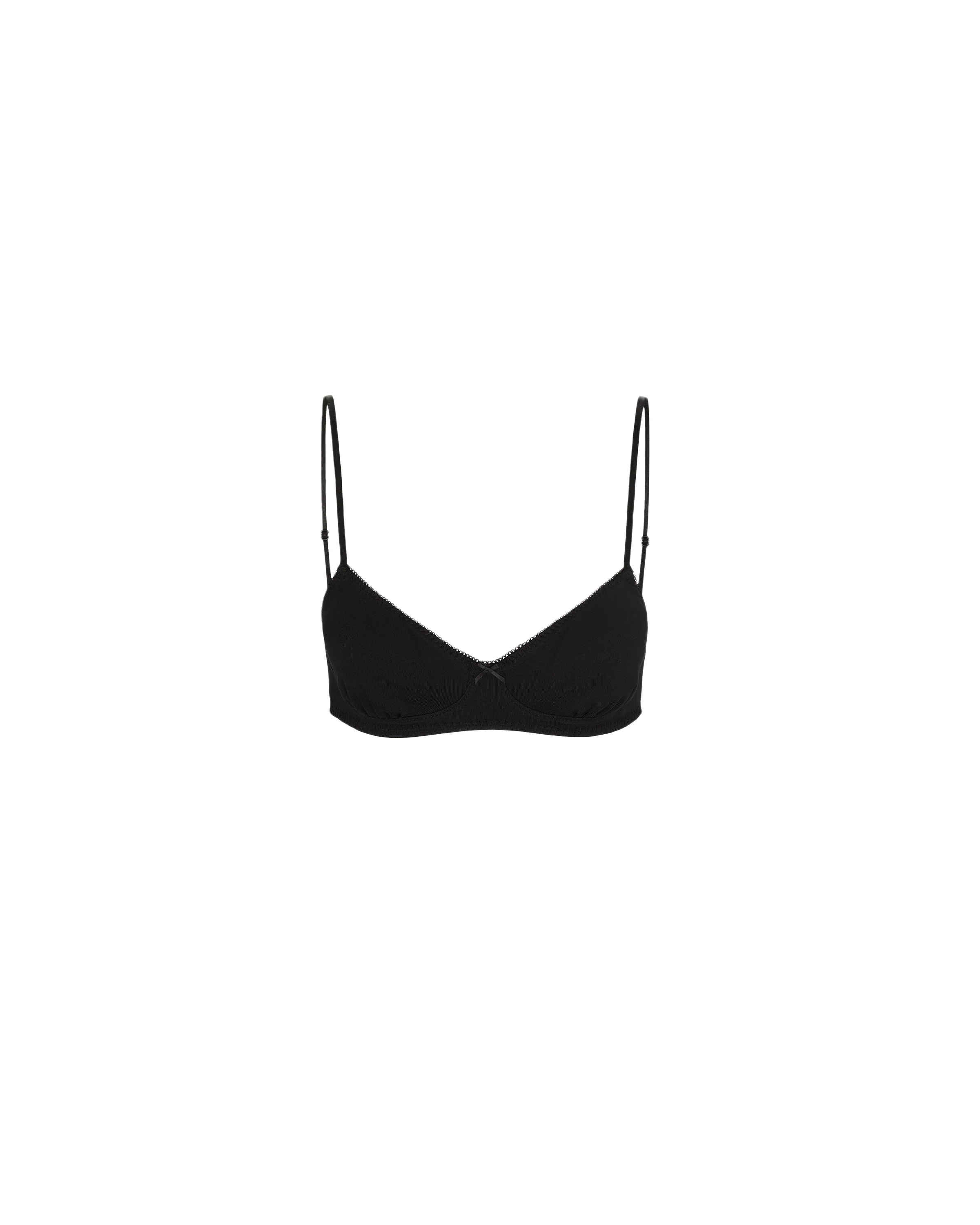 The Petite Bra: Cotton Jersey Black - Image 3