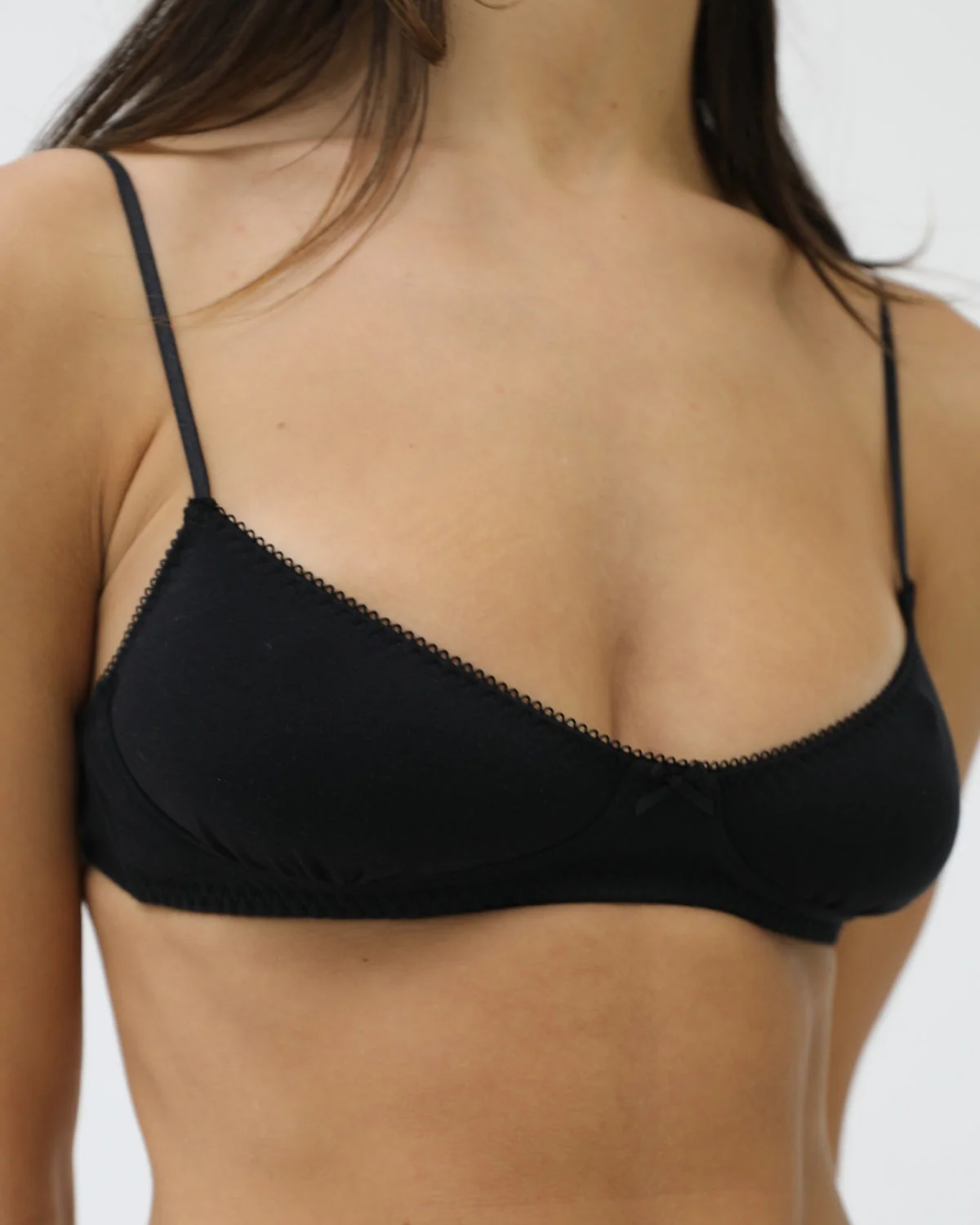 The Petite Bra: Cotton Jersey Black - Image 4