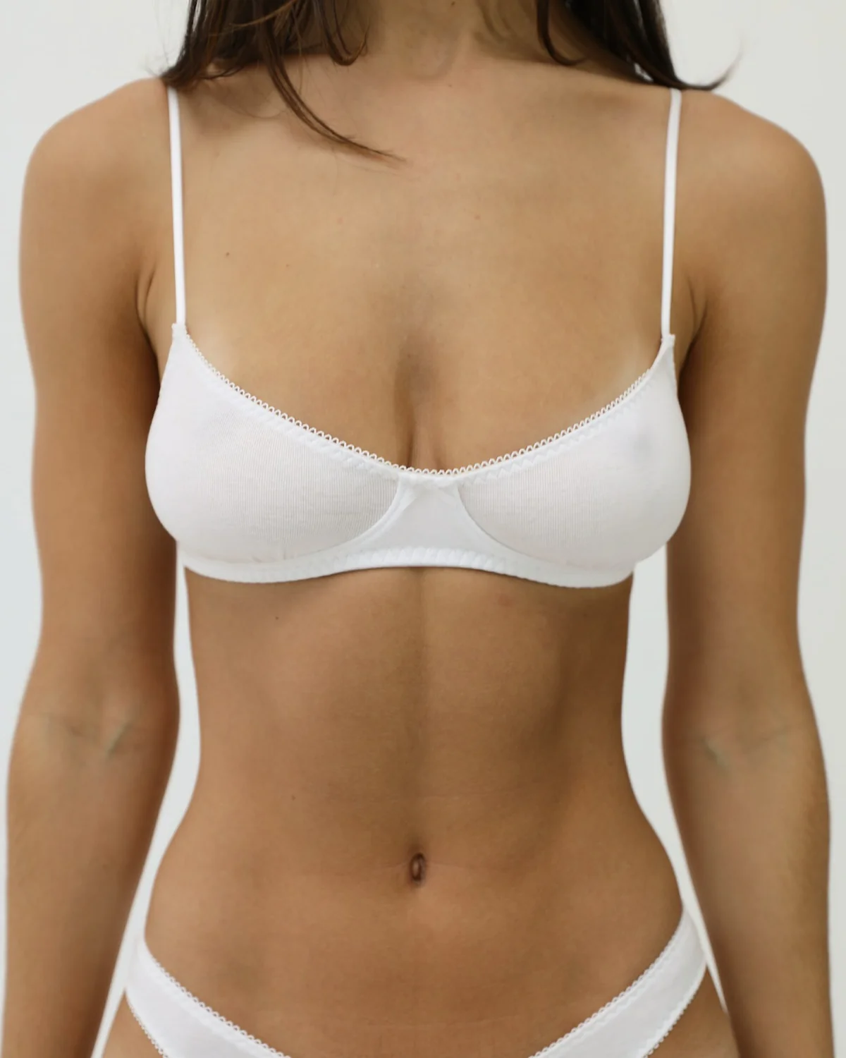The Petite Bra: Cotton Jersey White - Image 7