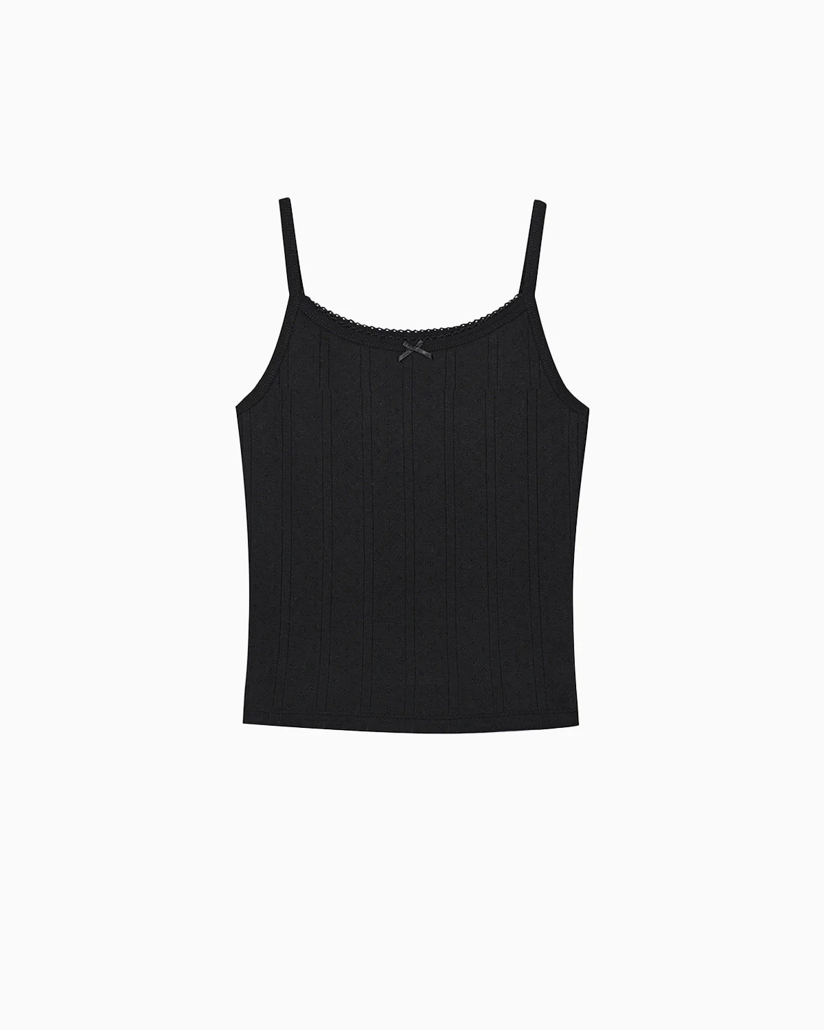 The Picot Tank Regular Black
