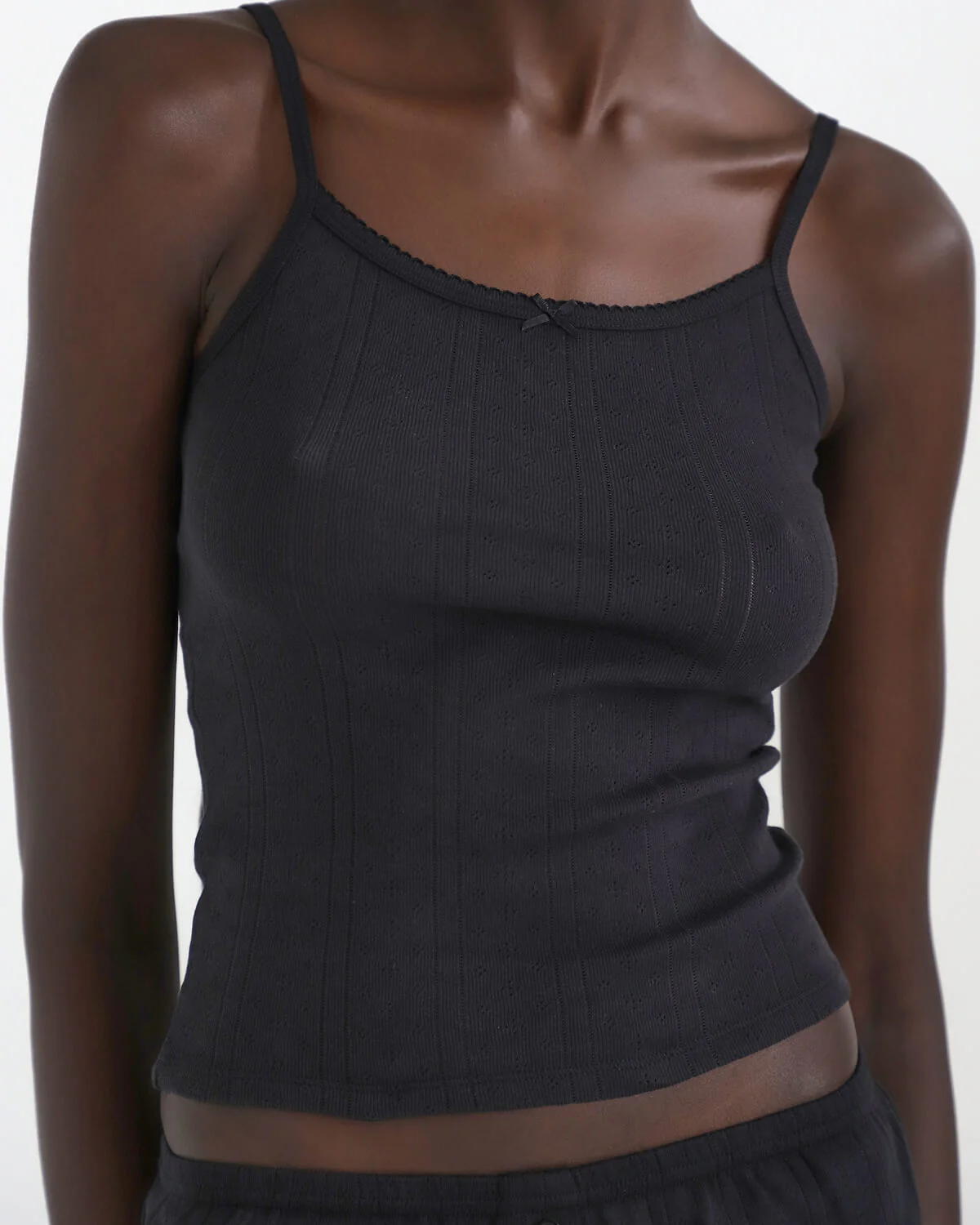 The Picot Tank Regular Black - Image 2