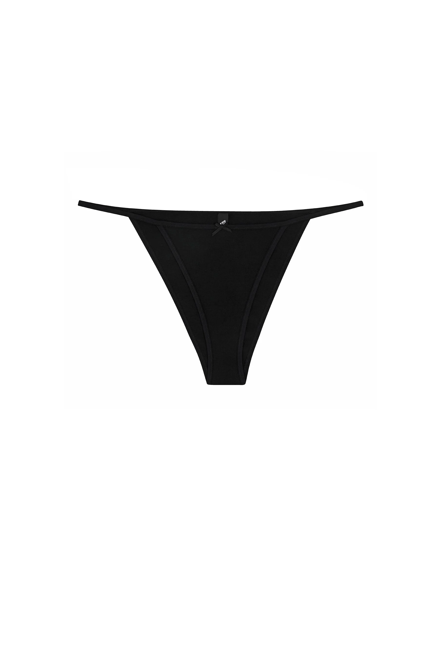 The Tanga Brief: Cotton Jersey Black - Image 3
