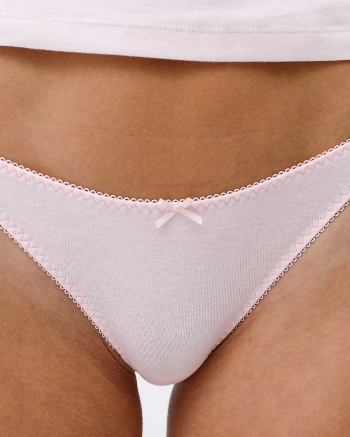 The Thong 3-Pack: Cotton Jersey Brown, Baby Pink, Black - Image 8