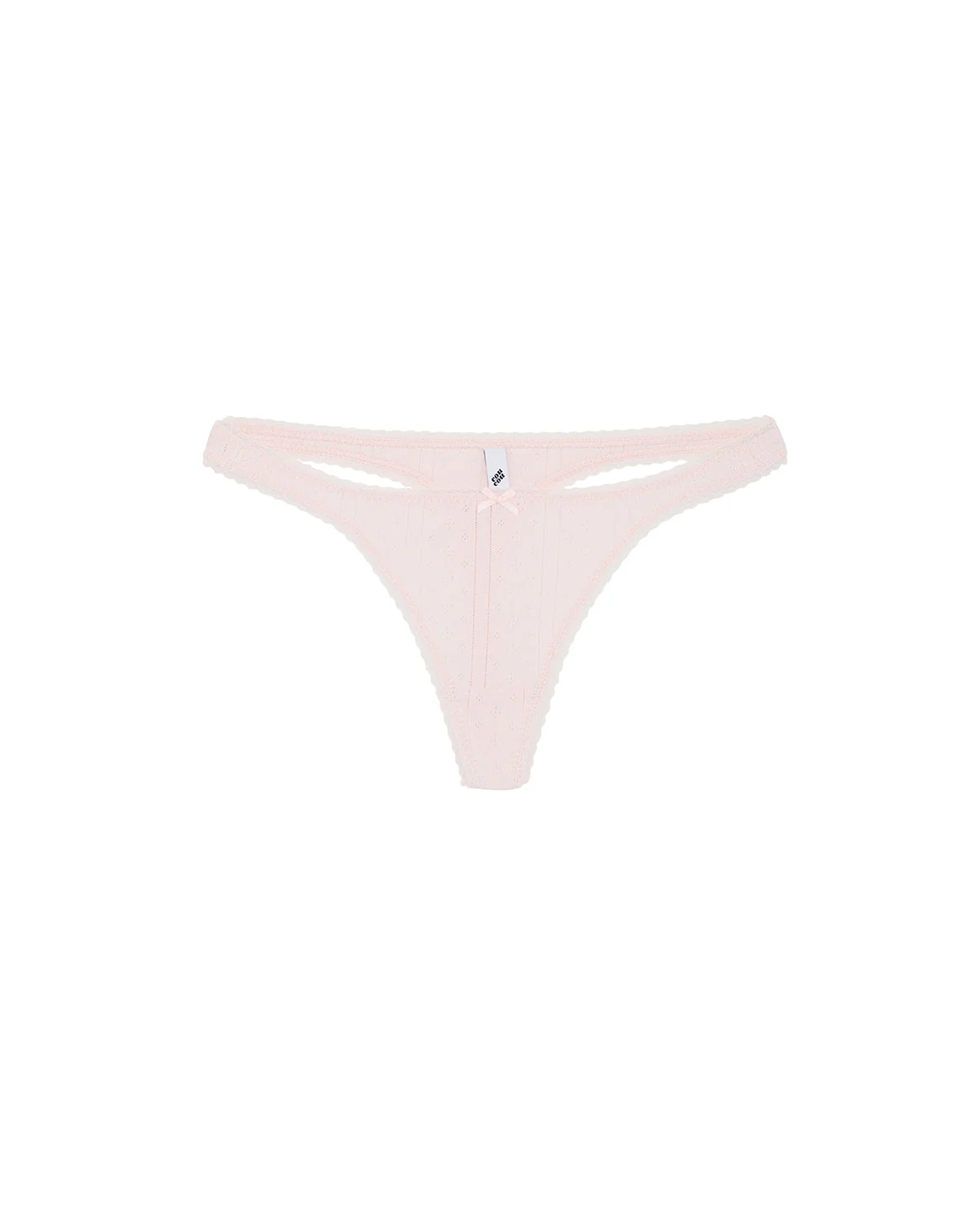 The Thong: Pointelle Baby Pink - Image 3