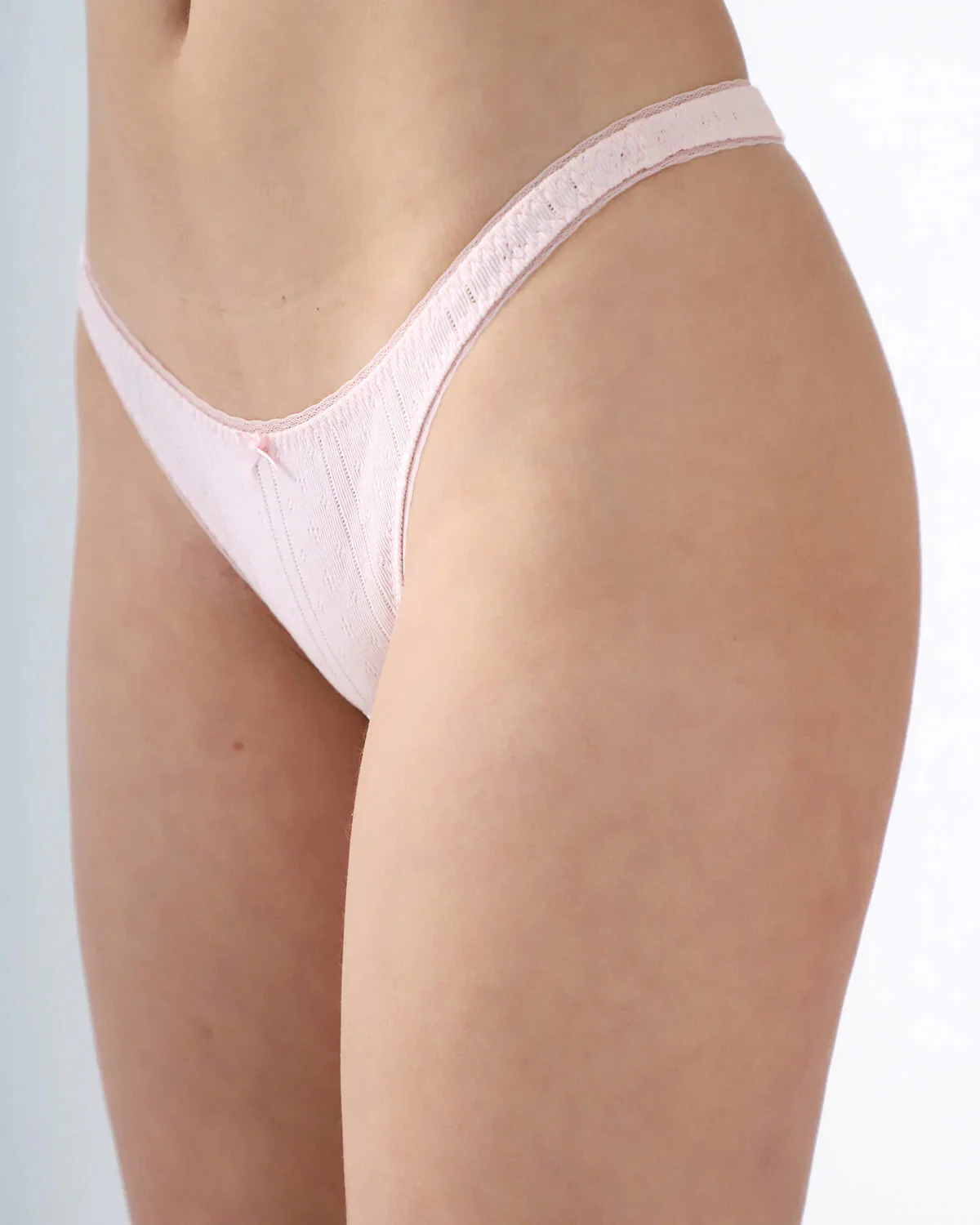 The Thong: Pointelle Baby Pink - Image 5