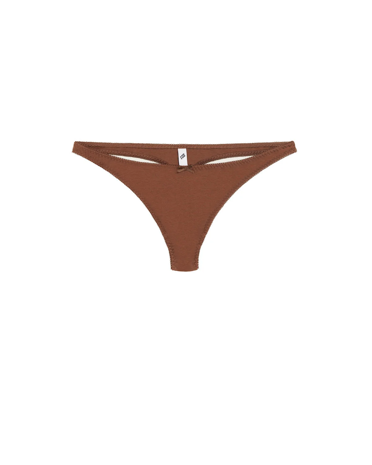 The Thong: Cotton Jersey Brown - Image 3