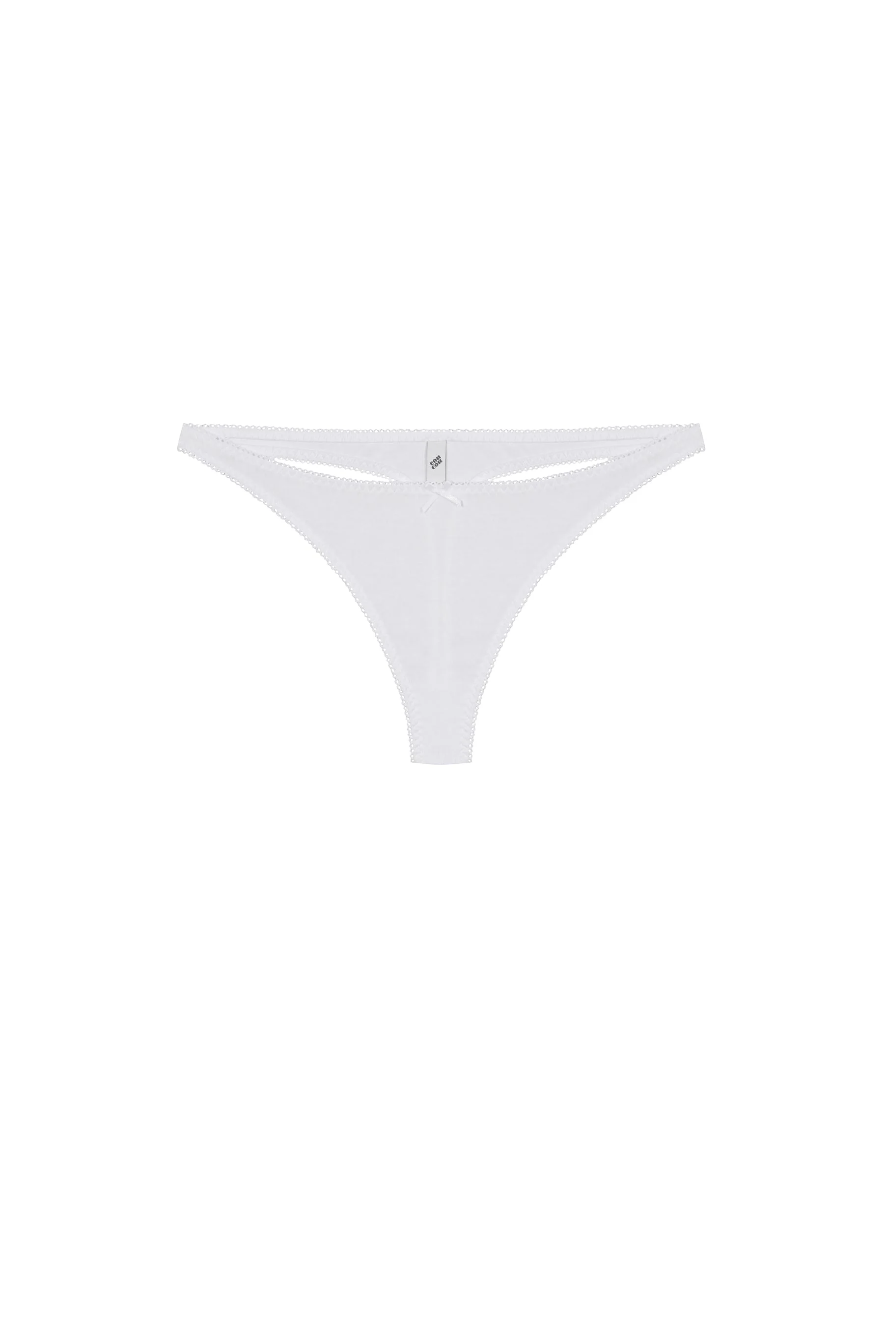 The Thong: Cotton Jersey White - Image 3