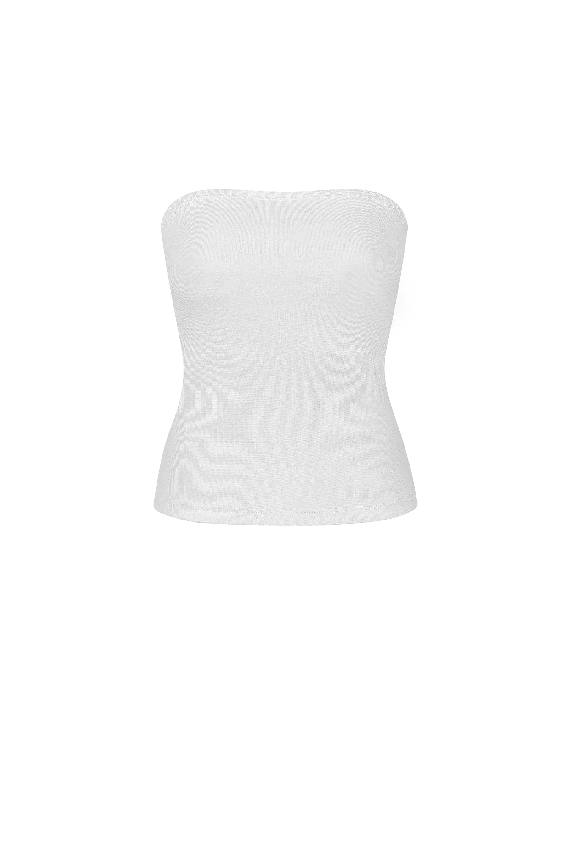The Tube Top: Cotton Jersey White - Image 3